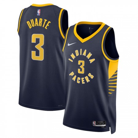 Maillot Homme Indiana Pacers Chris Duarte 3 2022-23 Nike Icon Edition Navy Swingman